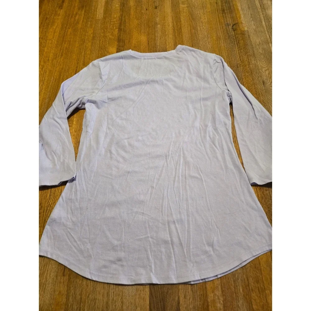 Justice Active Girls 18/20 Lavender Volleyball Flip Sequin 3/4 Sleeve Shirt